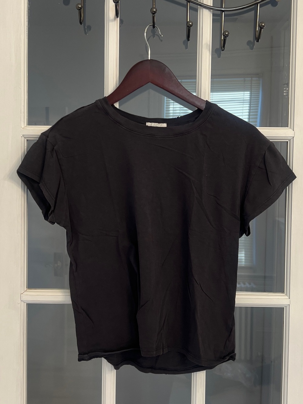 Z SUPPLY Organic Cotton Women's Black Short Sleeve Tee Size M